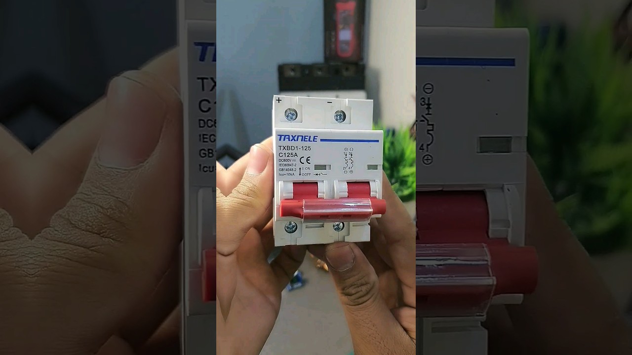 TAXNELE Dc Battery Breaker 125A 2Pole 800Vdc #solarenergy #shockbreaker #protection