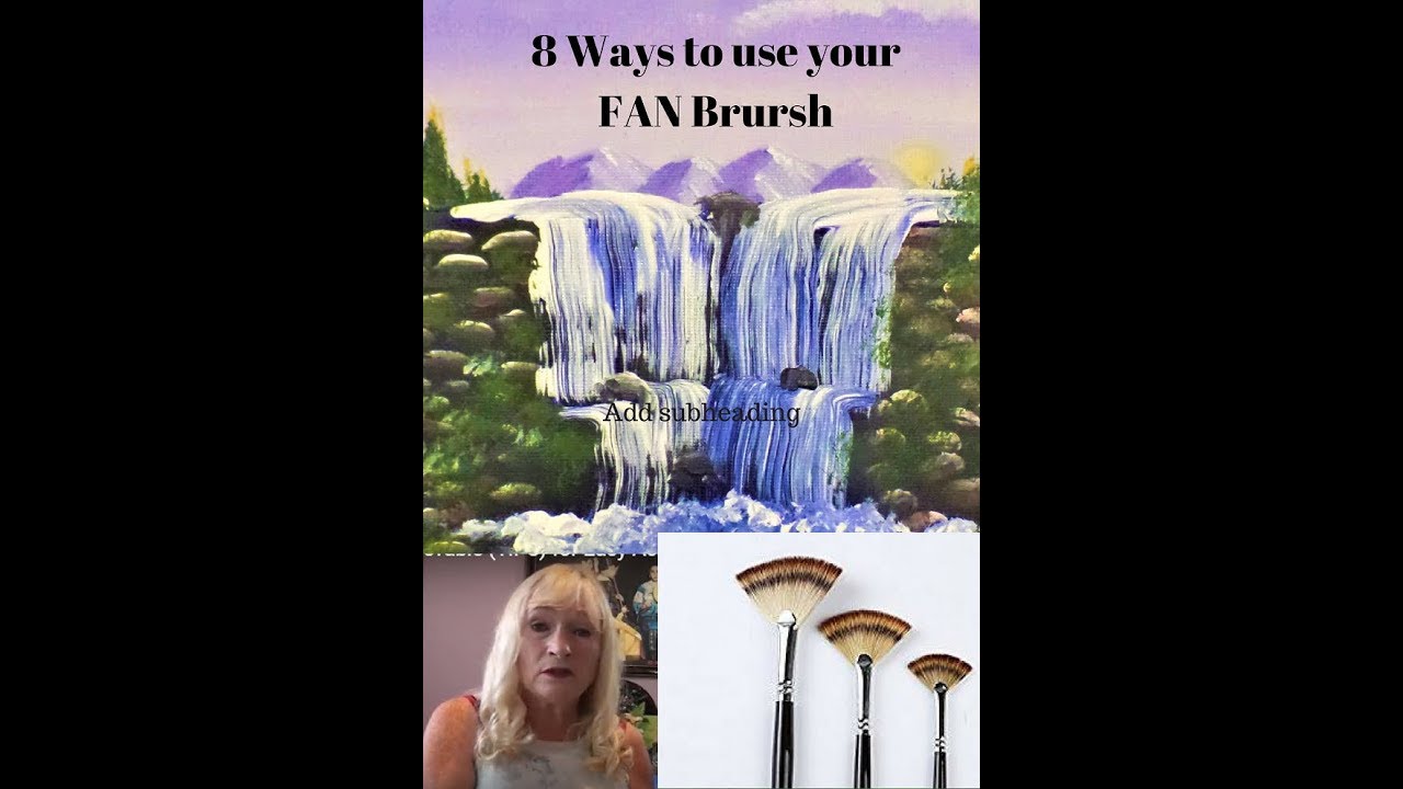 8 FAN BRUSH Tricks Easy Acrylic Painting for Beginners and all levels