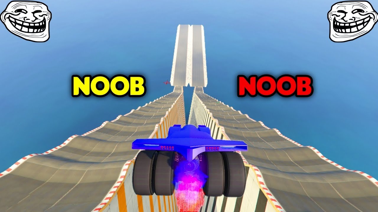 1000000000% People FAIL This *Troll* Mega Ramp Race in GTA 5!