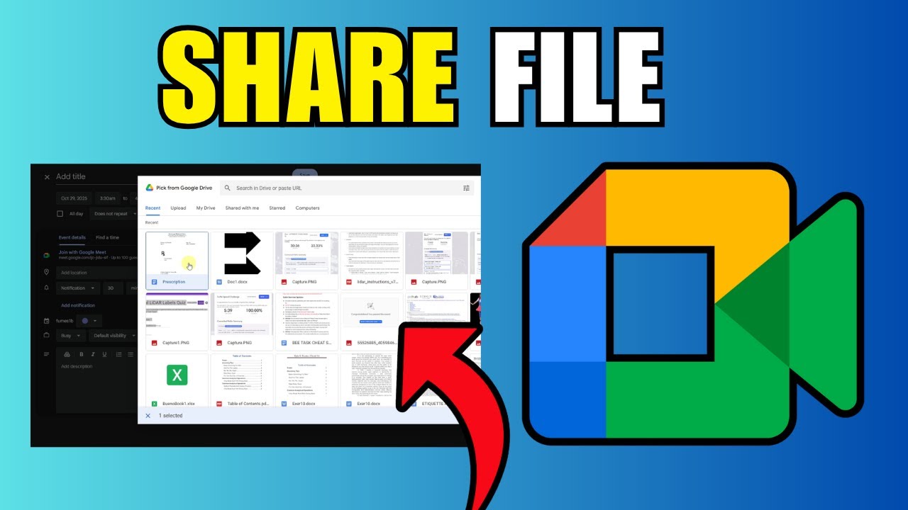 How To Share File in Google Meet - New Method
