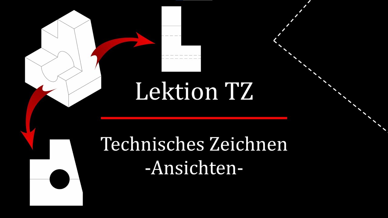 TZ2: Ansichten und verdeckte Kanten eines 3D-Körpers