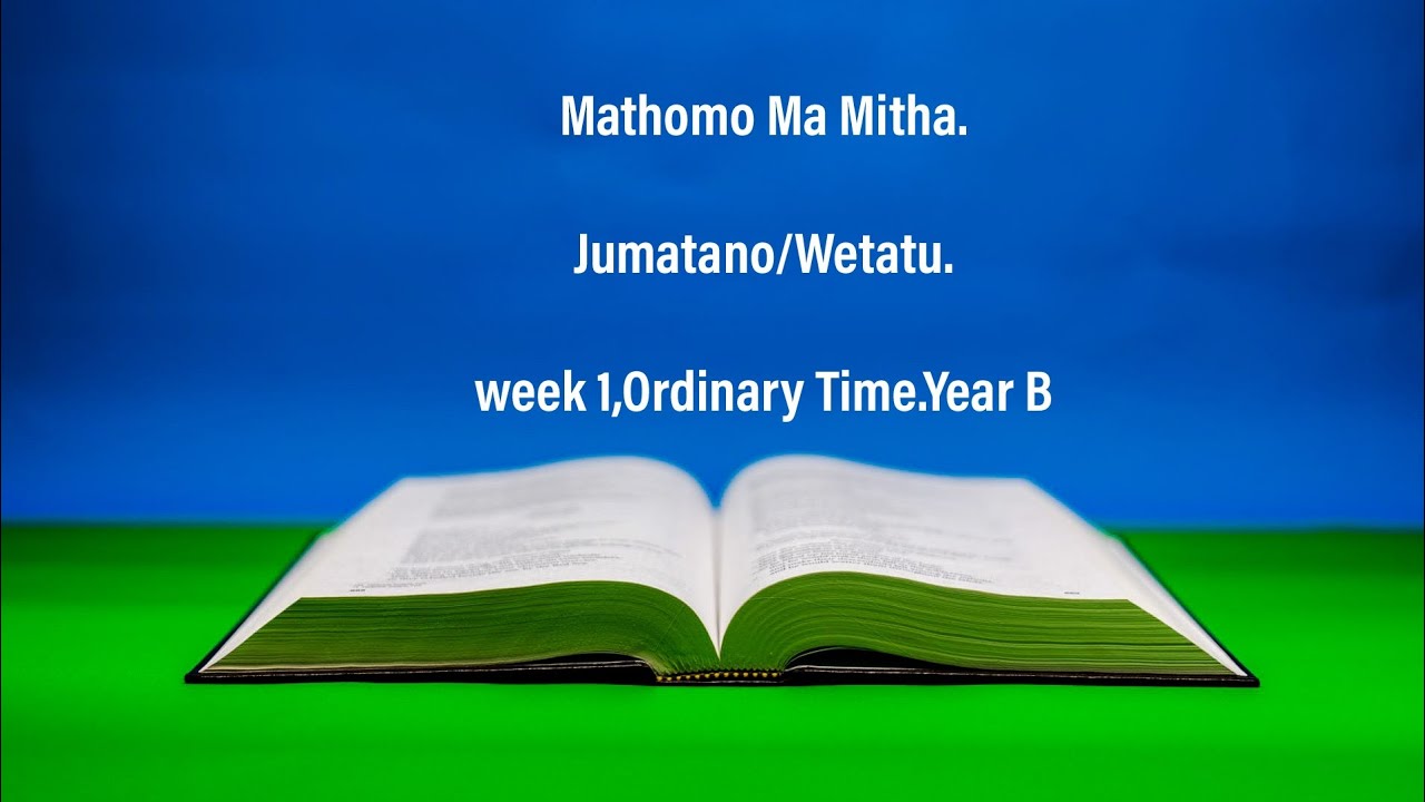 Mathomo Ma Mitha.Jumatano.week 1,Mwaka B