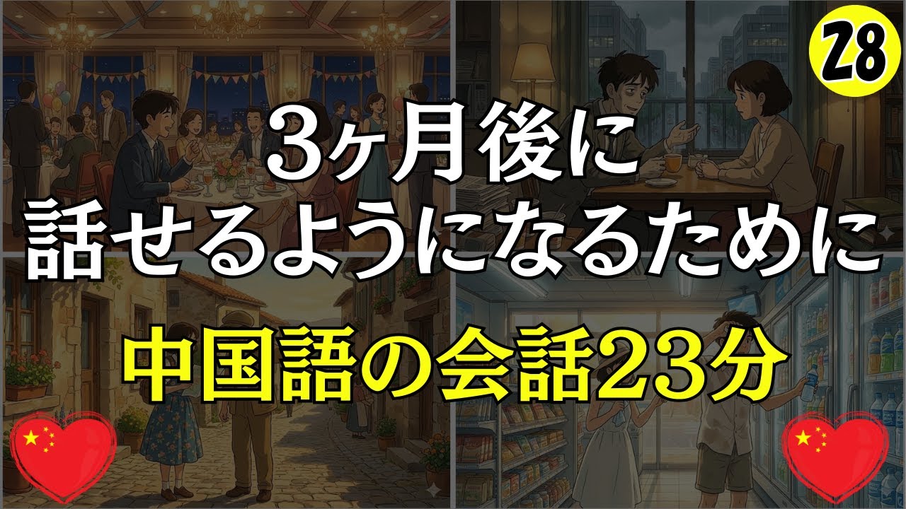 【中国語会話】3ヶ月後に話せるようになるための２３分