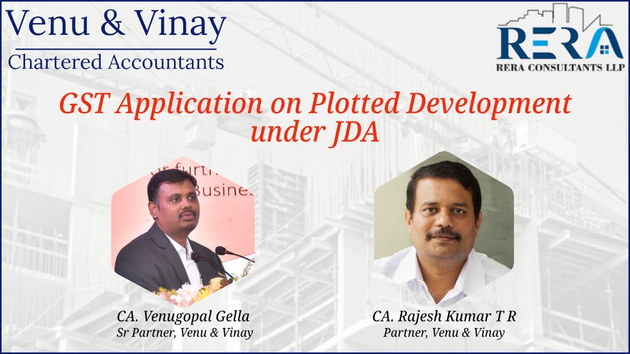 GST Application on Plotted Development under JDA by CA Venugopal Gella and CA Rajesh Kumar T R