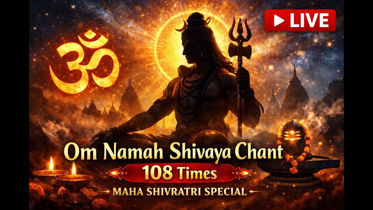 🔴 LIVE: Om Namah Shivaya Chant 108 Times | Maha Shivratri 2026 | Mahadev Bhajan | Spiritual Devotion