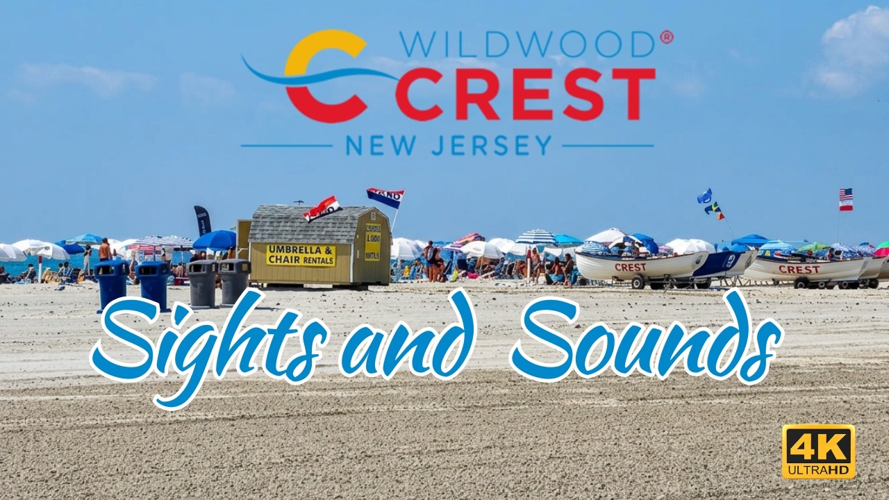Wildwood Crest Beach NJ Sights & Sounds 2026 4K 🌊 | Jersey Shore Summer
