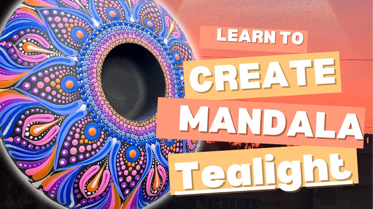 2025 Learn to paint dot mandala on tealight holder 