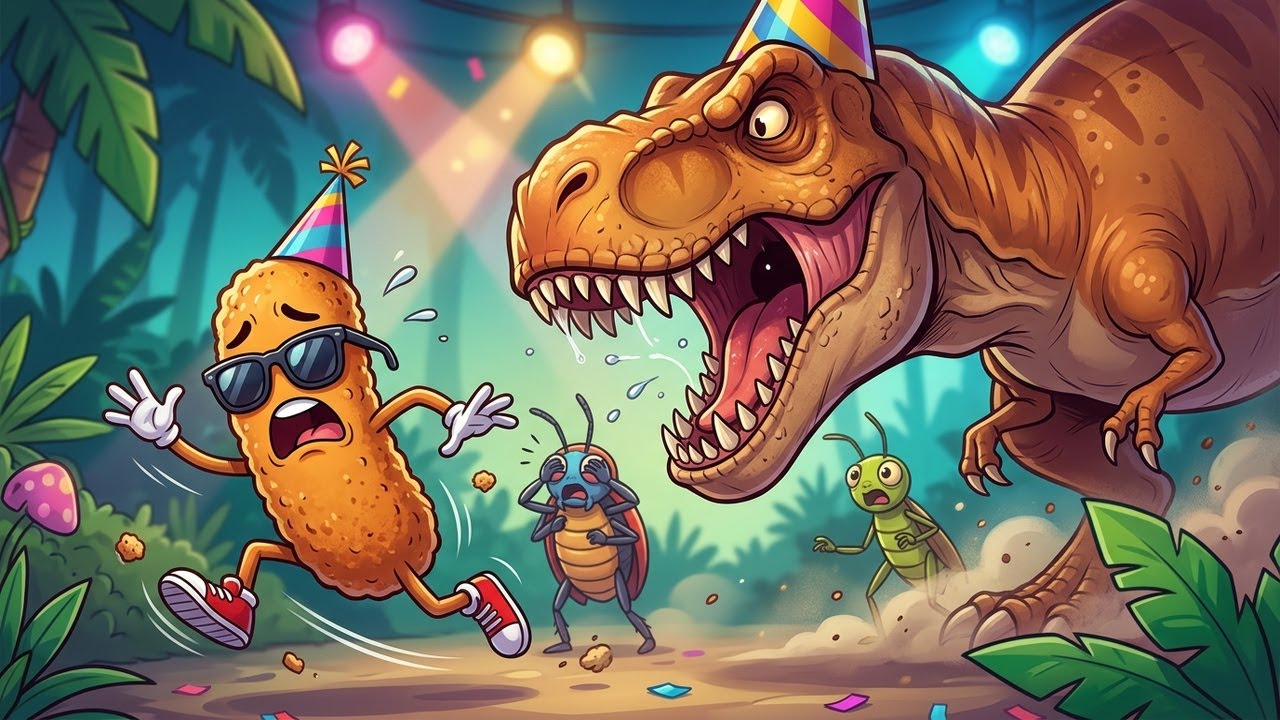 ¡FIESTA SALVAJE DE ANIMALES! 🦁 Don Croqueto Escapa del T-Rex y Baila con Bichos Gigantes