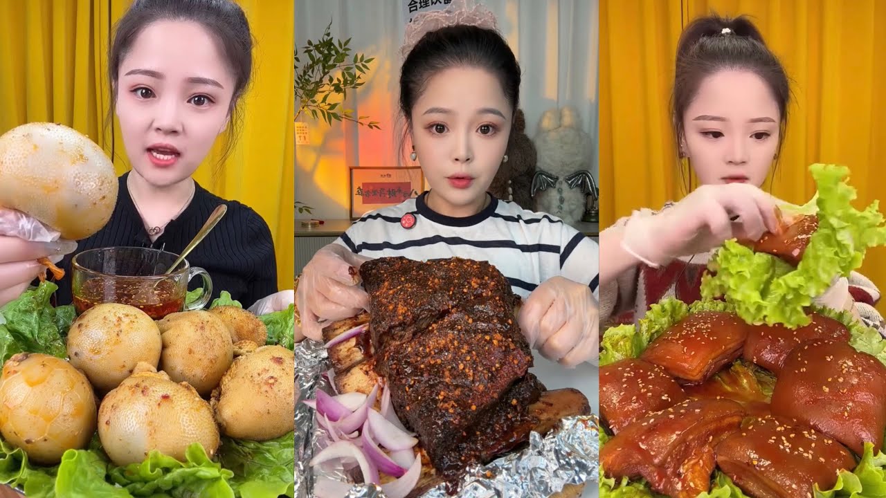 ASMR MUKBANG | SPICY BRAISED PORK BELLY | EATING SHOW |CHINESE MUKBANG |食べ |吃播  #咀嚼音 #429