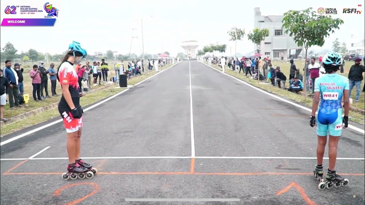 11 to 14 Inline Girls 100 Mtr Road Race RSFI NATIONALS 2024 #skating #sports