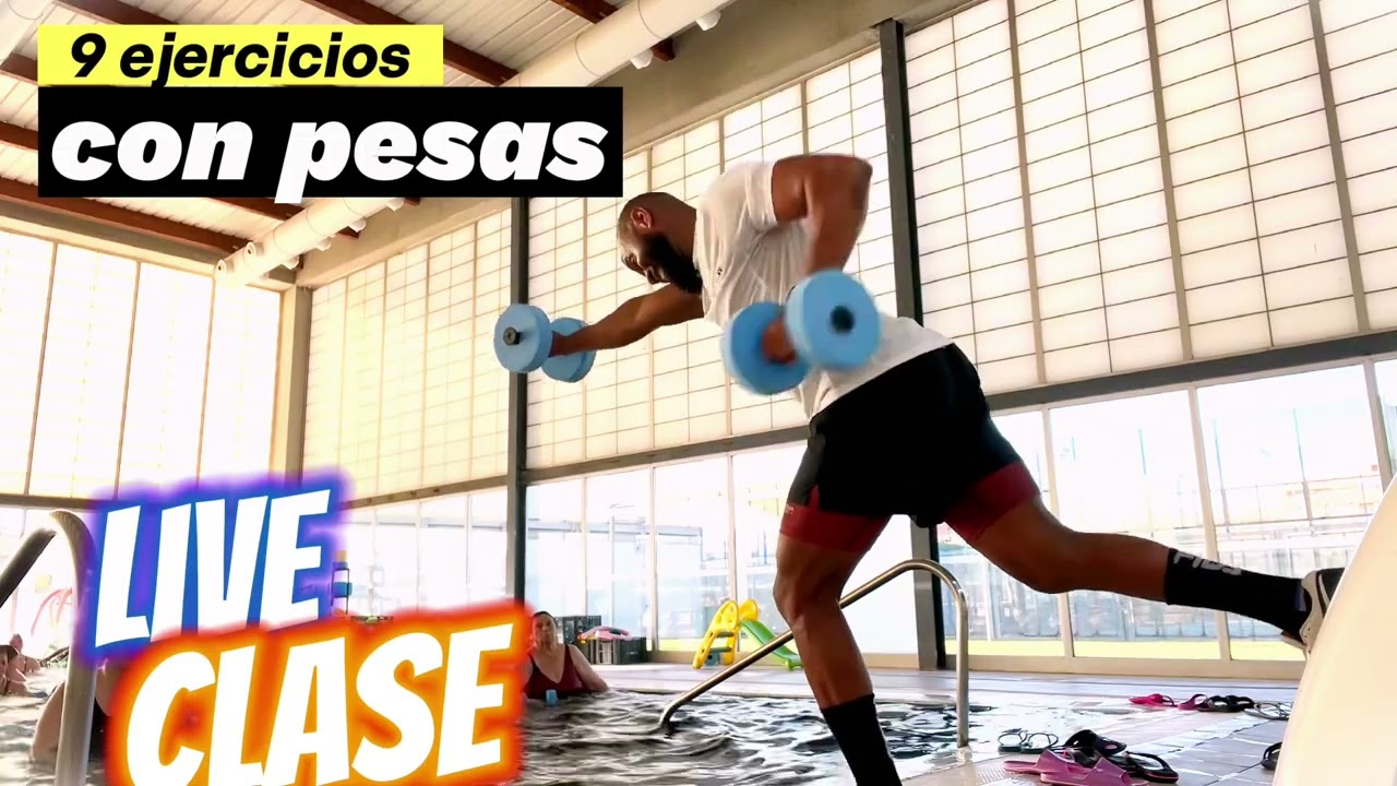 AQUAFITNESS, AQUAGYM E HIDROGINASTICA: 9 ejercicios con las pesas