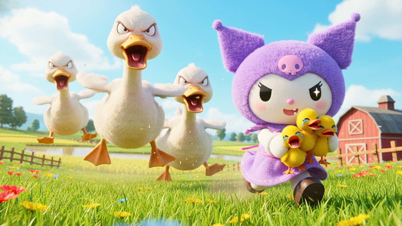 Kuromi & My Melody Rescue Little Ducklings | Cute Plush Tales