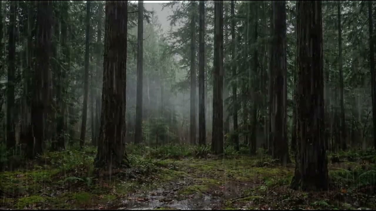 Gentle Rainstorm with Soft Thunder 🌧️🌩️ – Calming Soundscape for Focus and Restful Sleep 😴