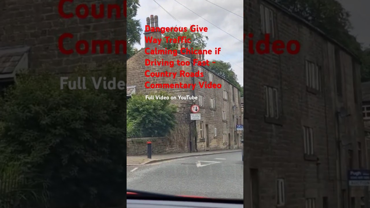 Dangerous Give Way Traffic Calming Chicane if Driving too Fast - Commentary Drive UK #shorts #car