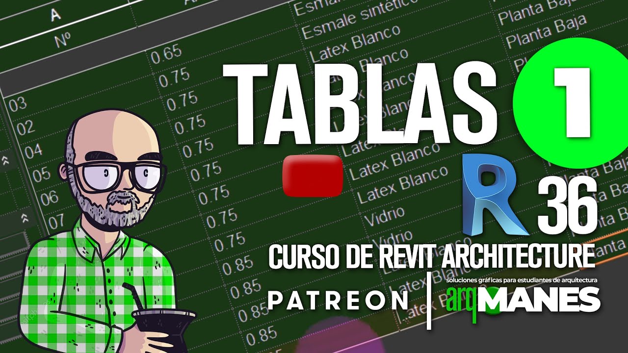 COMPUTO en REVIT desde cero | tutorial curso arquitectura nivel bAsico #36 TABLAS 1
