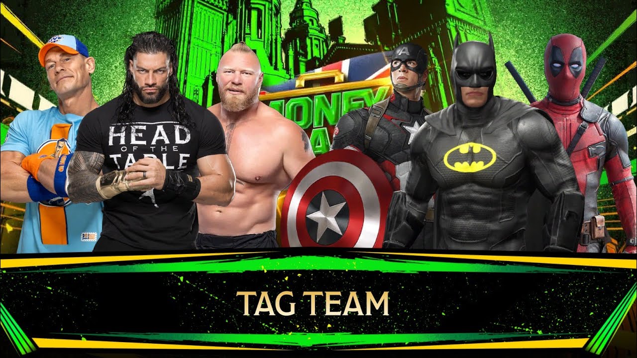 Roman Reigns Brock Lesnar John Cena Vs Team Batman Full Fight wwe2k24 #new #wwe #usa #wrestling #pc