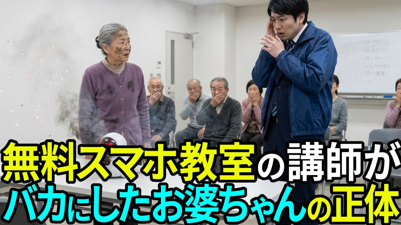 【感動する話】スマホ教室で落第生だったお婆ちゃん ボヤ騒ぎで大活躍！ 神の耳を持つお婆ちゃん