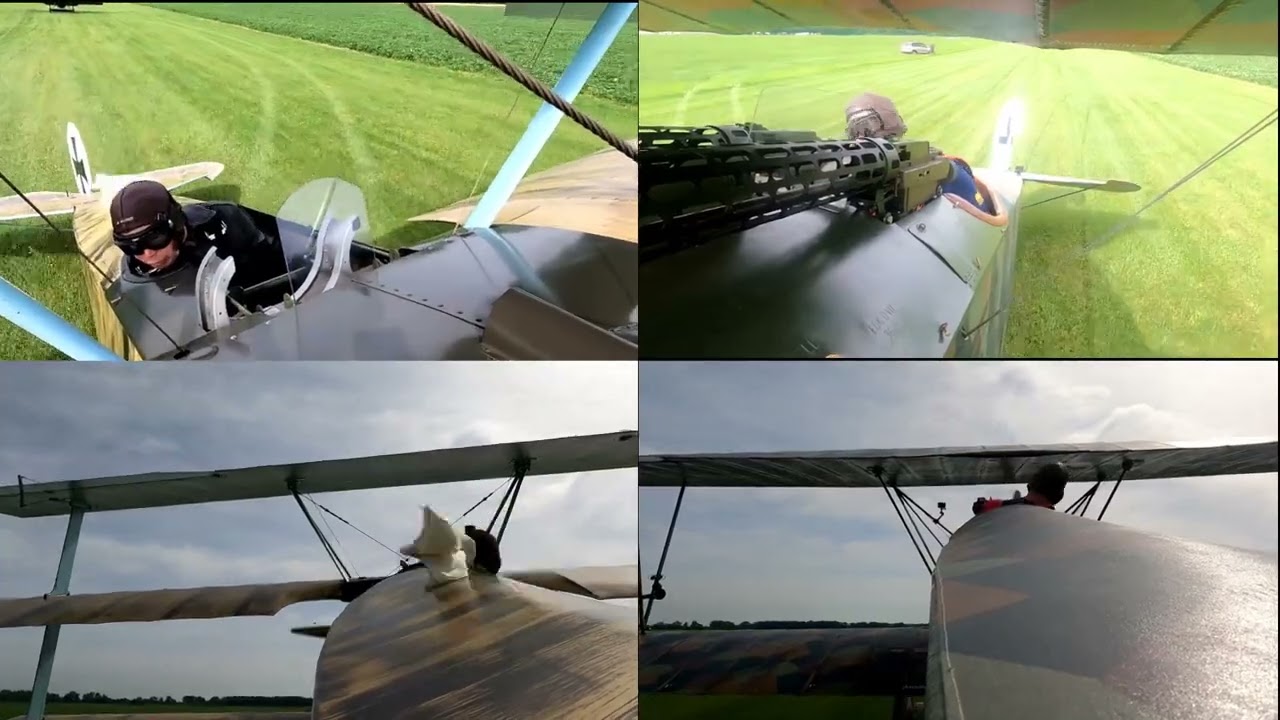 Fokker DVII & Dr1 Prep for airshow on 24 June 2024