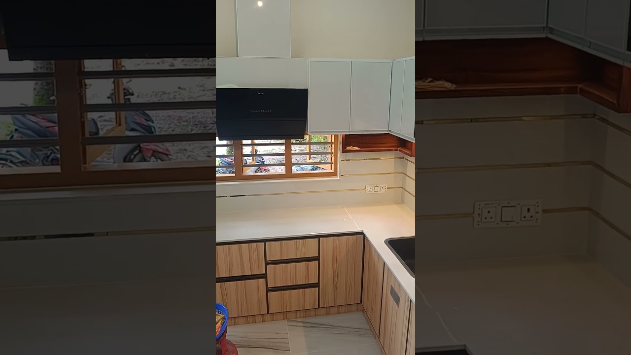 അലുമിനിയം കബോഡിൽ nano white Tile ചെയ്ത ഒരു അടിപൊളി കിച്ചൺ
