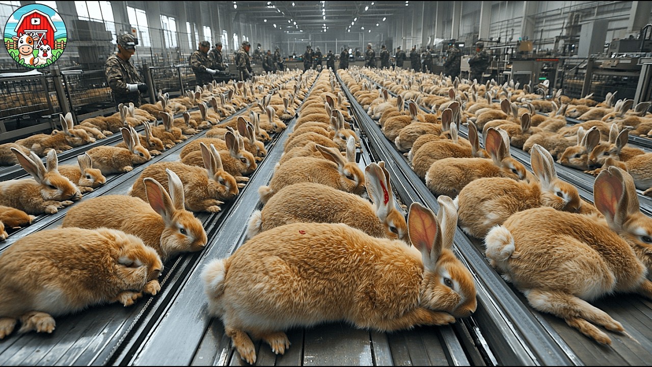 Modern Rabbit Farming Technology | Farmers Are Raising And Processing Millions Of Rabbits This Way!