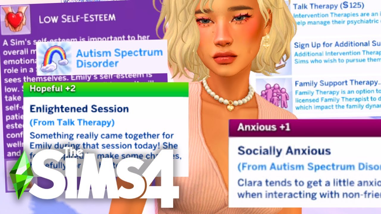 MENTAL HEALTH & NEURODIVERSITY MOD💊  (therapy, medication, self-esteem+) | Sims 4 Mod Review