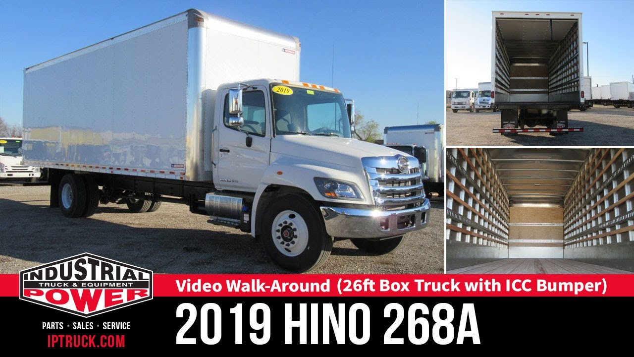 2019 HINO 268A 26ft Box Truck with ICC Bumper | Hino Truck Review | Box Truck Walk Around
