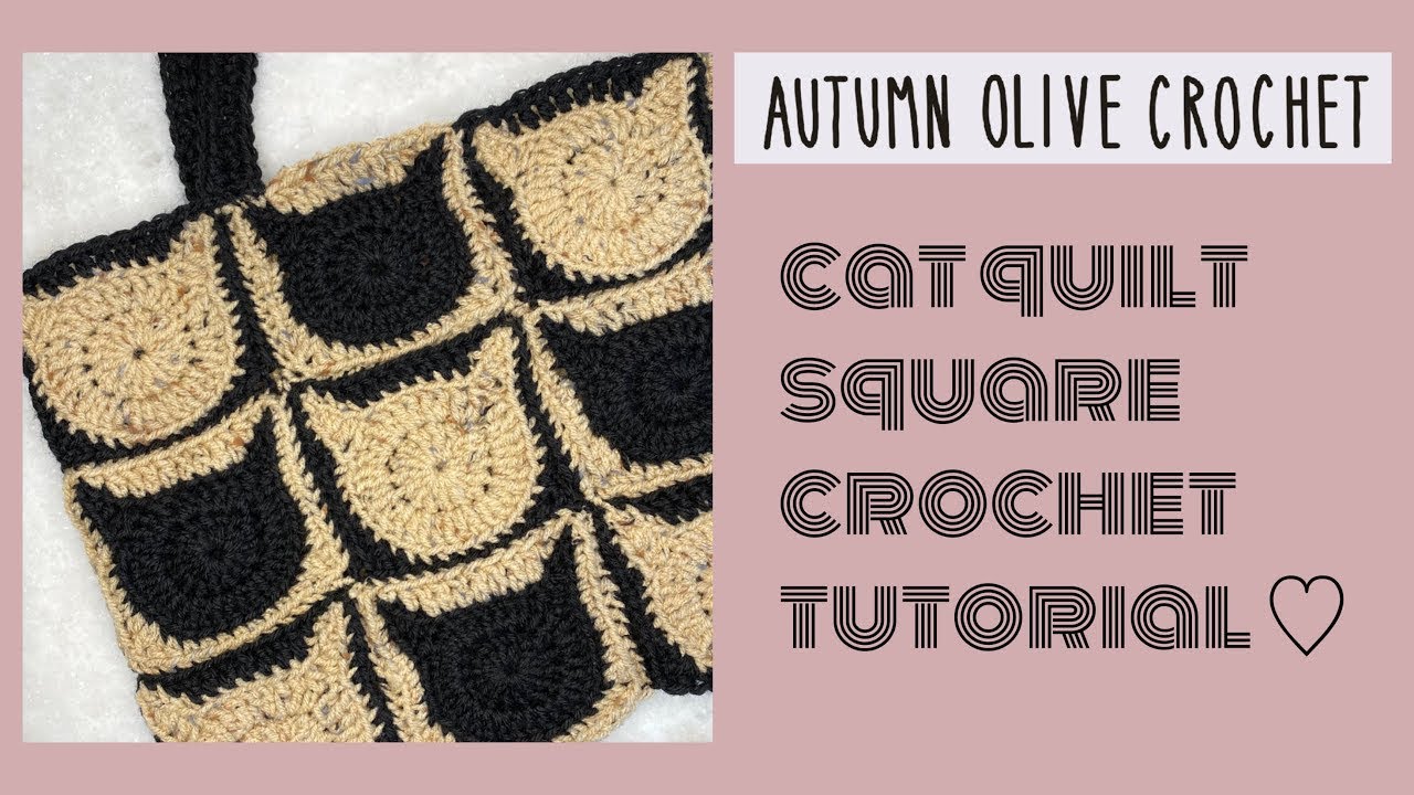 cat quilt square crochet tutorial ♡