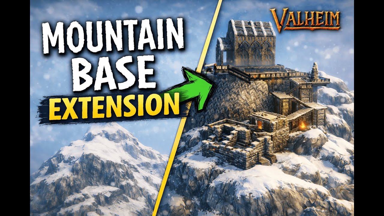 Building the FIRST EXTENSION for my MOUNTAIN BASE in VALHEIM