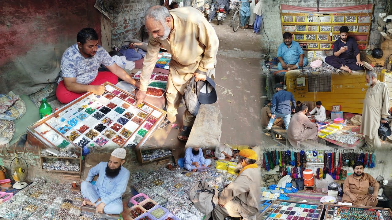 World Famous Stones Market || Lahore Wholesale Market | Lahore Nagina Market Footpath