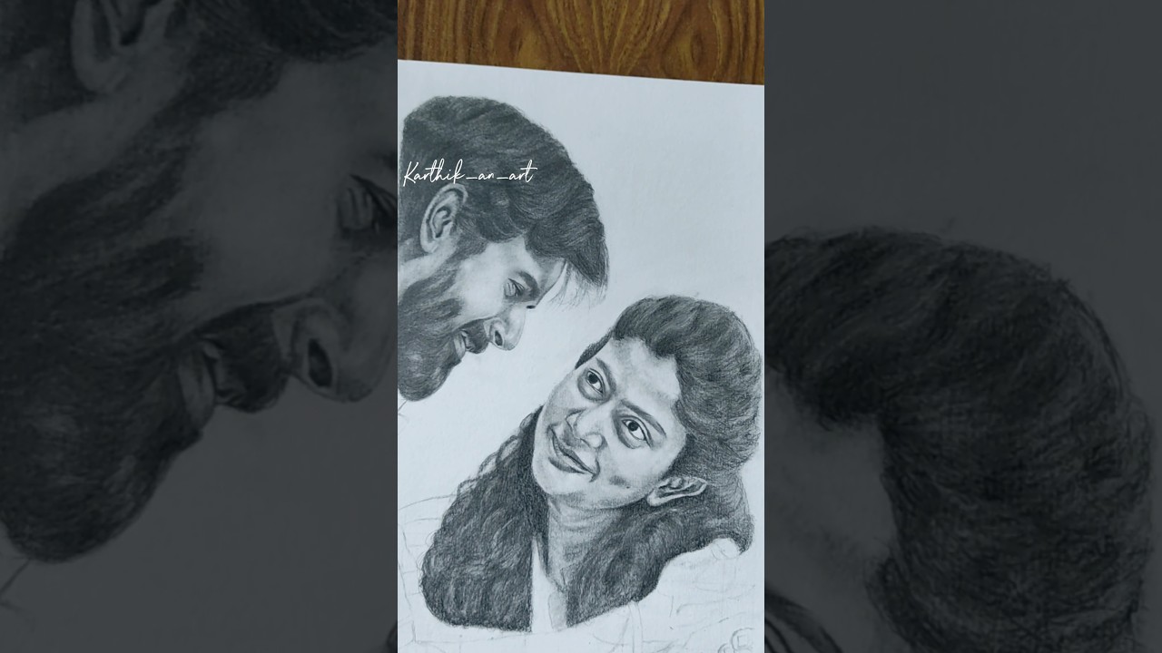 Sai pallavi drawing / amaran movie post drawing / sivakarthikeyan drawing #shorts #art #amaran