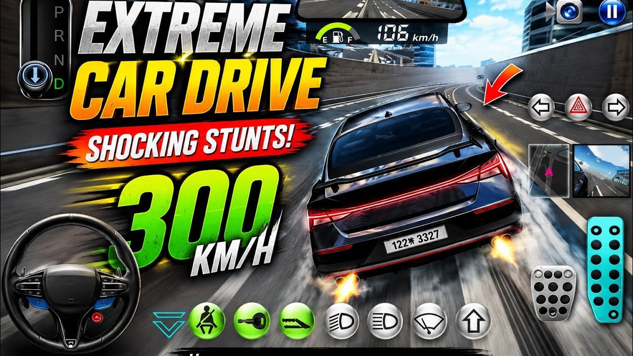 Extreme Car Drive 300 KM/H 🔥 Shocking Stunts & Crazy Highway Drift 🚗💨