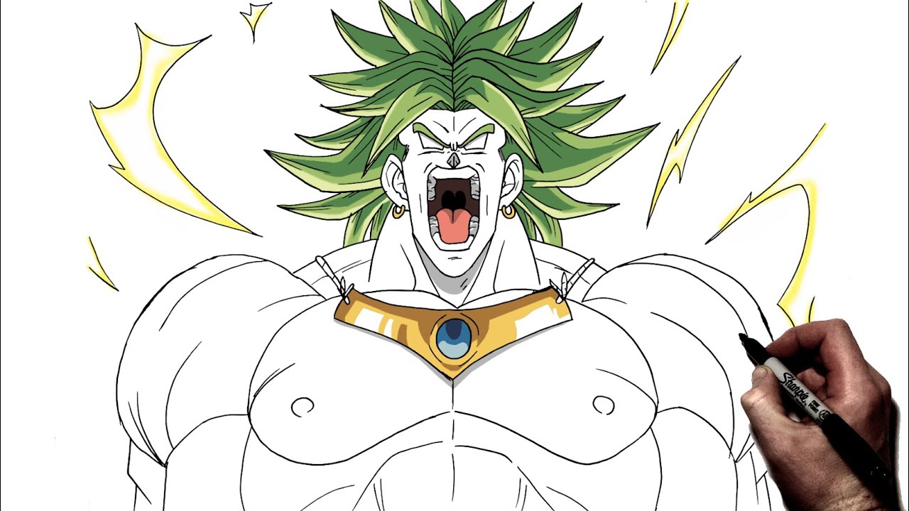 Как нарисовать Броли (классика) | Пошаговое руководство | Dragonball