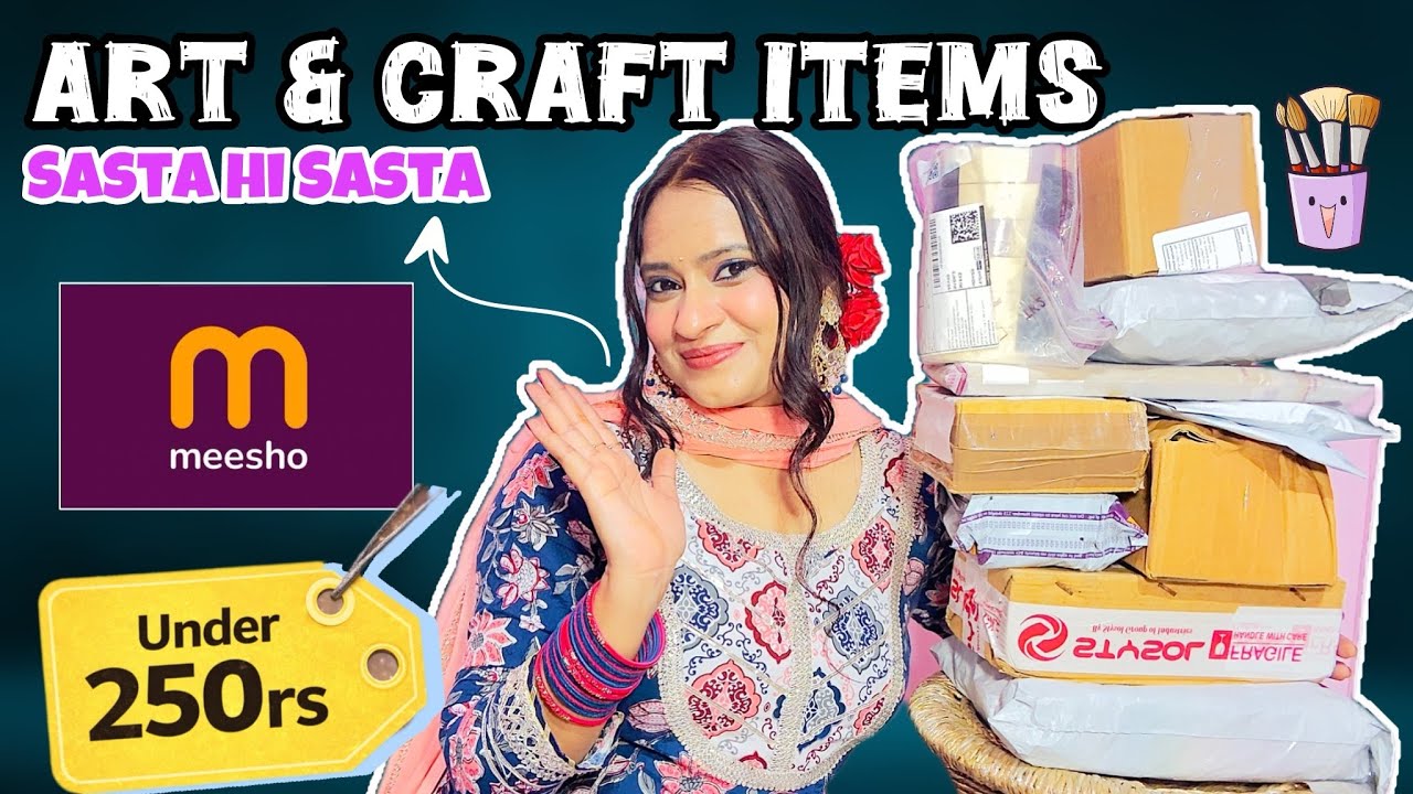 Under 250Rs |MEESHO HAUL ART and CRAFT ITEMS | MEESHO | Kanchan Vlogs | DIY PAGE| #craft kanchandiy