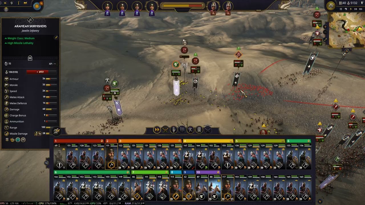 Total War Pharaoh Dynasties   Large Battle vs Desert Invaders