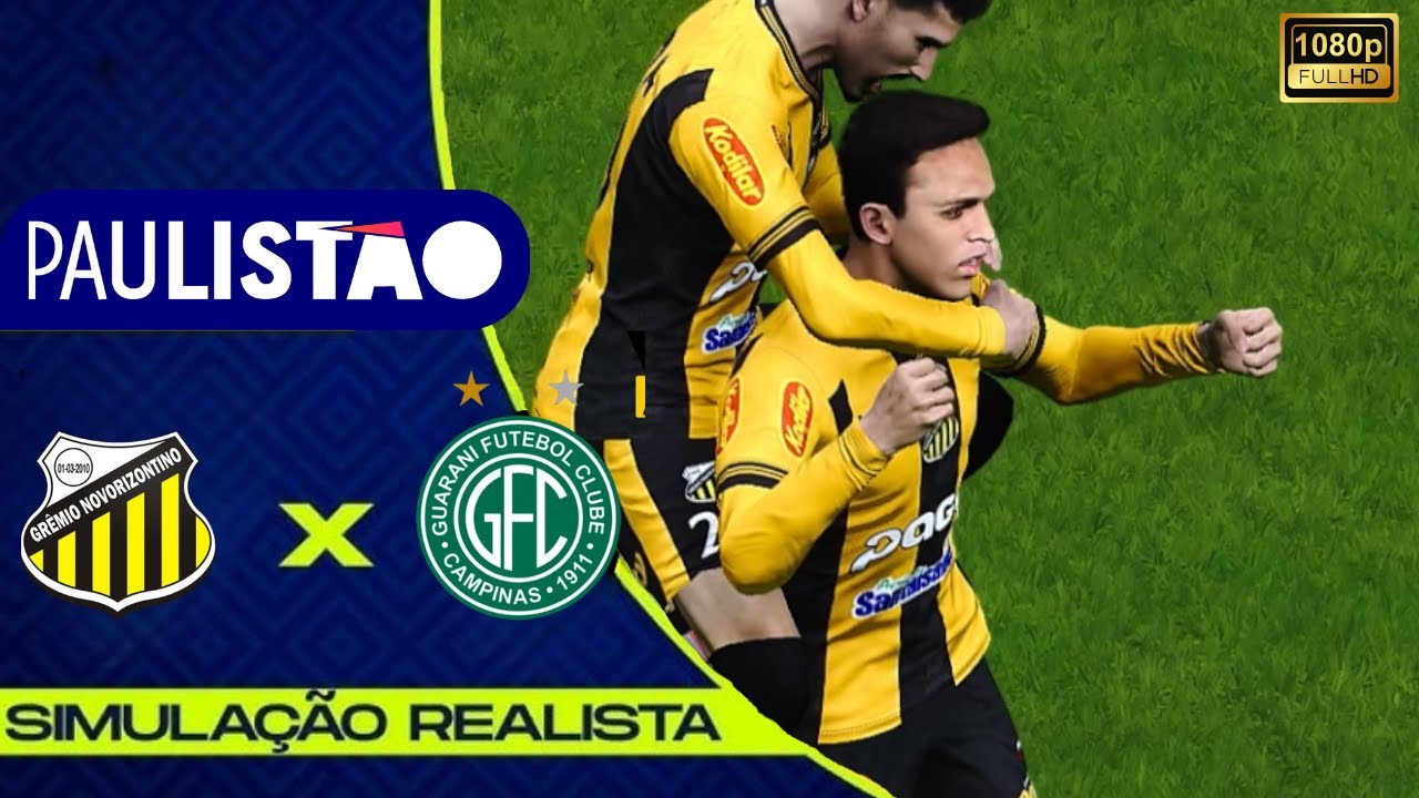 NOVORIZONTINO X GUARANI | PAULISTÃO 2026 | 2° RODADA | GOGOSZ PATCH 1080P SIMULAÇÃO REALISTA