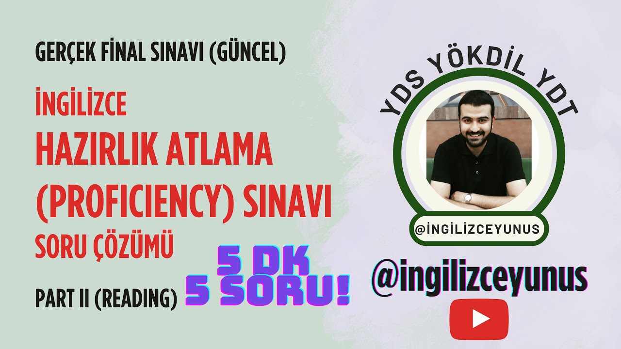 READING SORU ÇÖZÜM 5 DK 5 SORU! (PART 2) (GÜNCEL 2025 İNGİLİZCE HAZIRLIK FİNAL SINAVI)