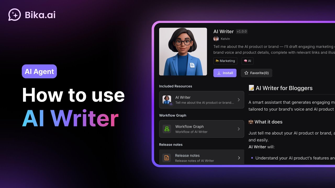 How to Use the AI Writer Agent in Bika.ai | Beginner Guide
