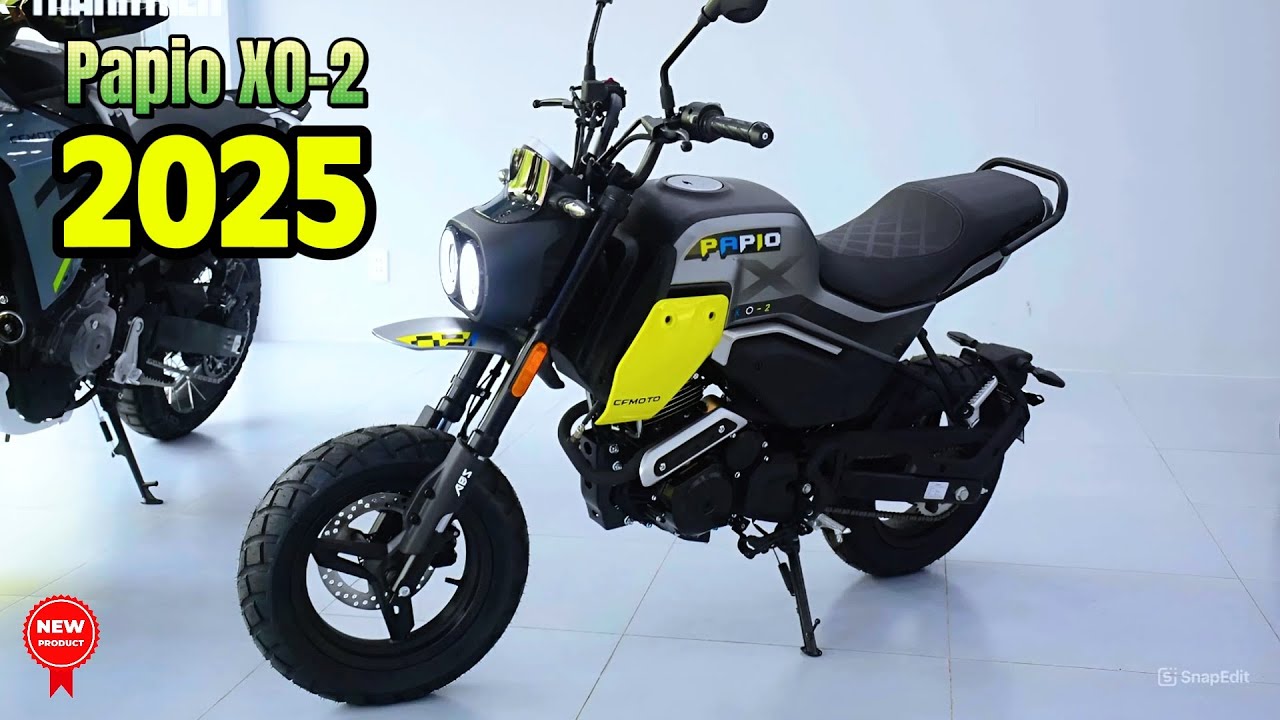 CF Moto Papio XO-2 2025  – Matte Black Gold – Walkaround – Tuan Top5