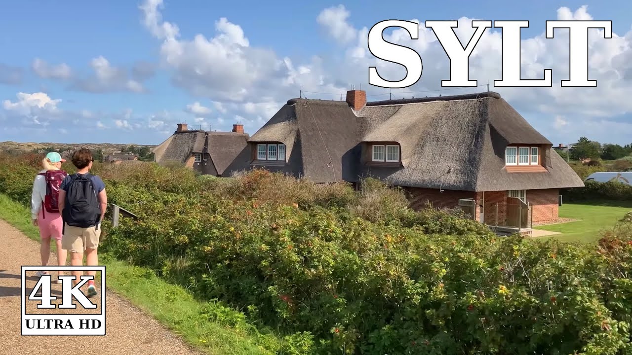 Sylt - Schönste Strecke durch die Dünen von Kampen 🇩🇪 September 2023 4K cycling Deutschland