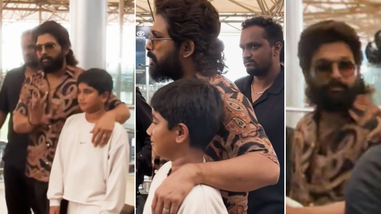 Icon Star Allu Arjun With Family Off To Vacation Spotted at Airport | #pushpa2