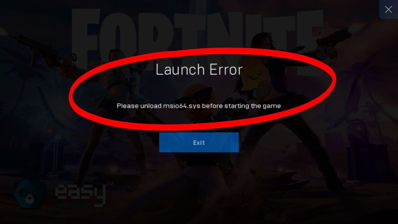 Как исправить ошибку запуска Fortnite: выгрузите MsIo64.sys перед началом игры