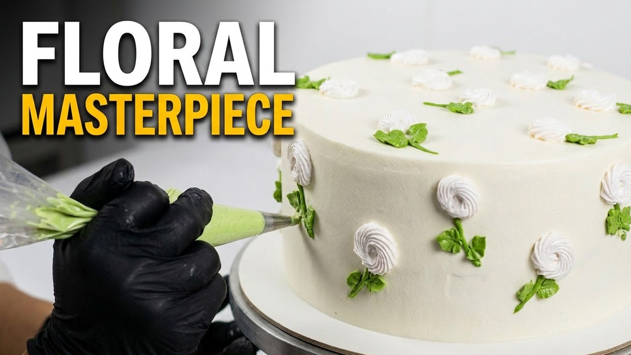 Easy Cake Decorating | Popsicle-Inspired Floral Cake Design Step by Step