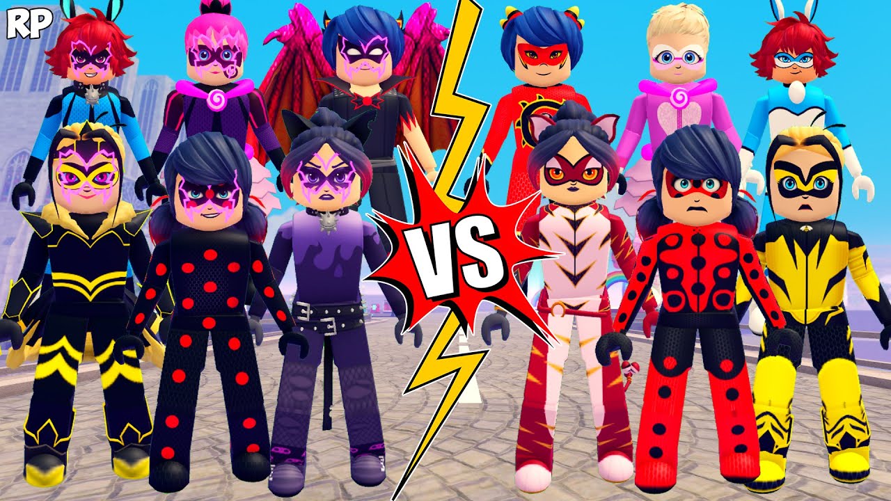 EVIL VS ORIGINAL TRANSFORMATION (COMPARISON) NO MIRACULOUS RP - MIRACULOUS ROBLOX!