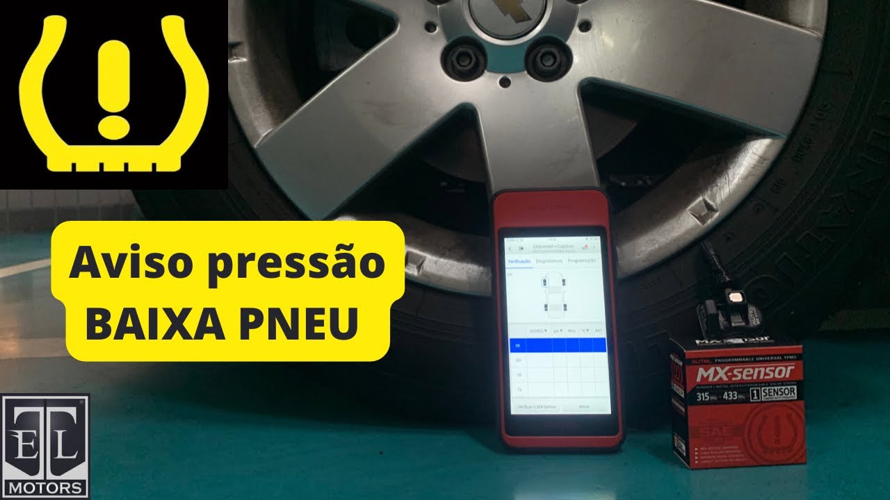 Aviso PRESSÃO PNEUS VAZIO TPMS GM Captiva