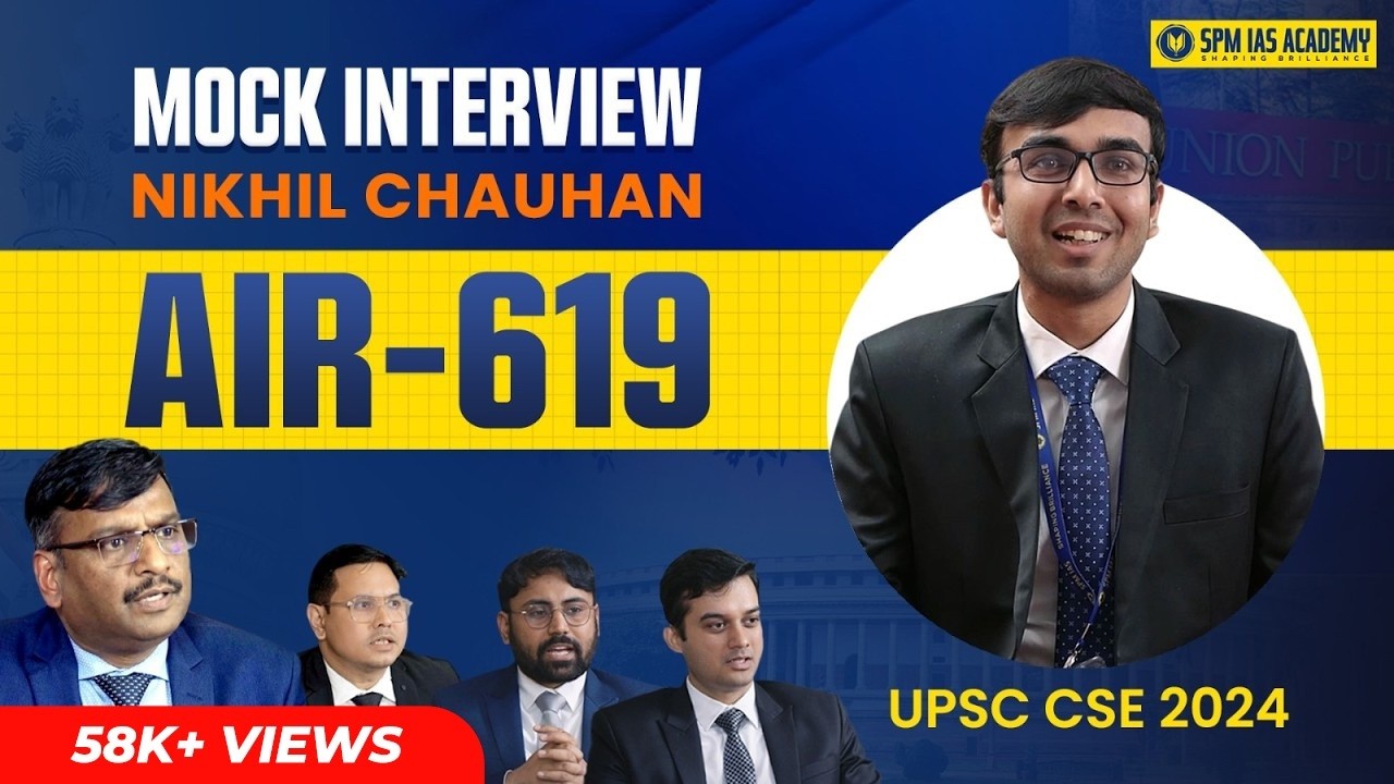 UPSC Final Result 2024 Out | UPSC Topper Nikhil Chauhan Mock Interview | UPSC Topper Interview