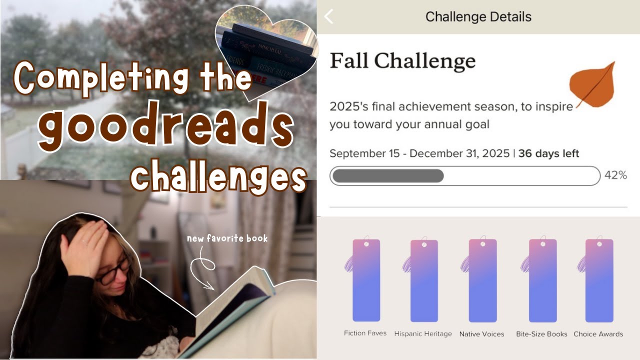 Completing the Goodreads challenges! ✅📚 (a chatty reading vlog)