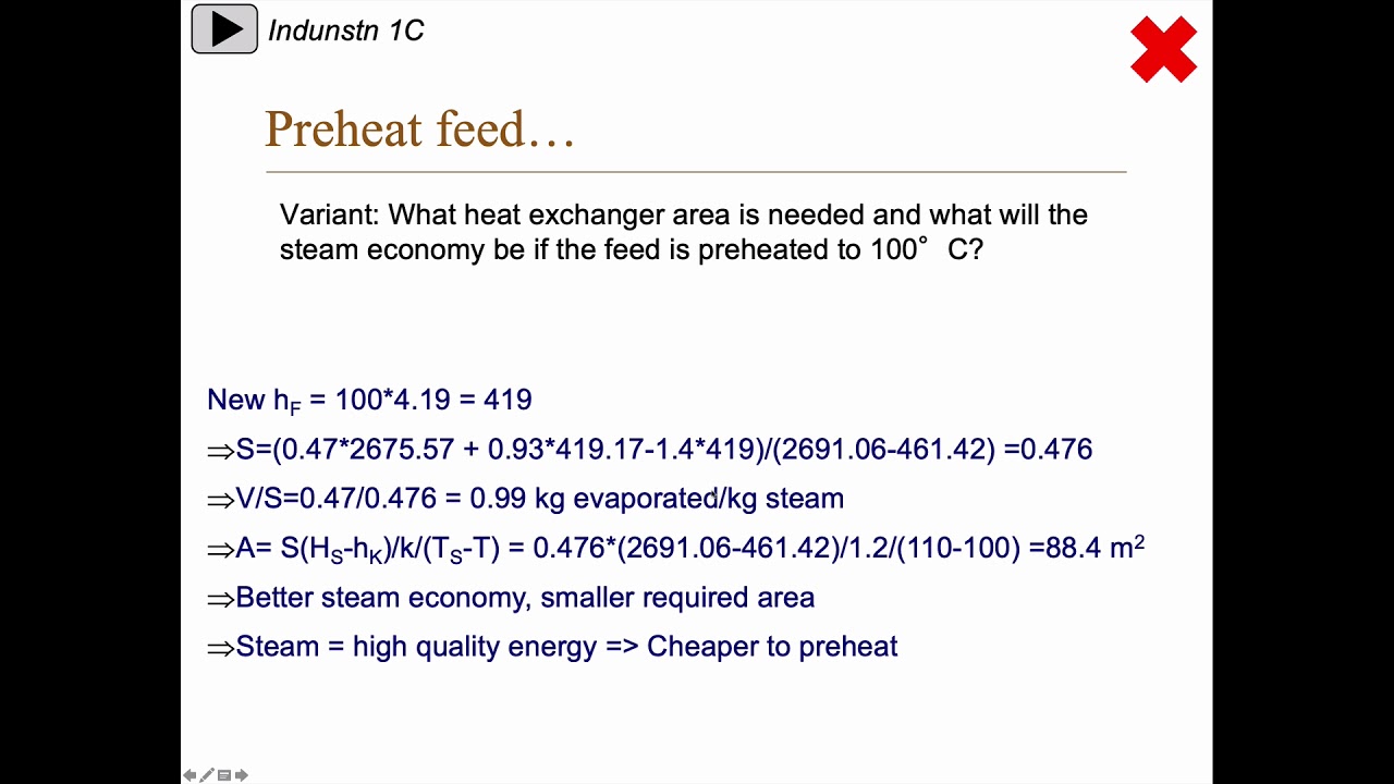 Evaporation: Improving steam economy (DRAFT video)