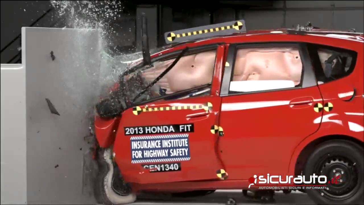 Crash test IIHS Small overlap - Honda Fit - Honda Jazz