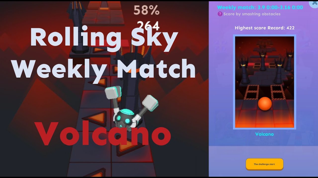 Rolling Sky Weekly Match - Volcano