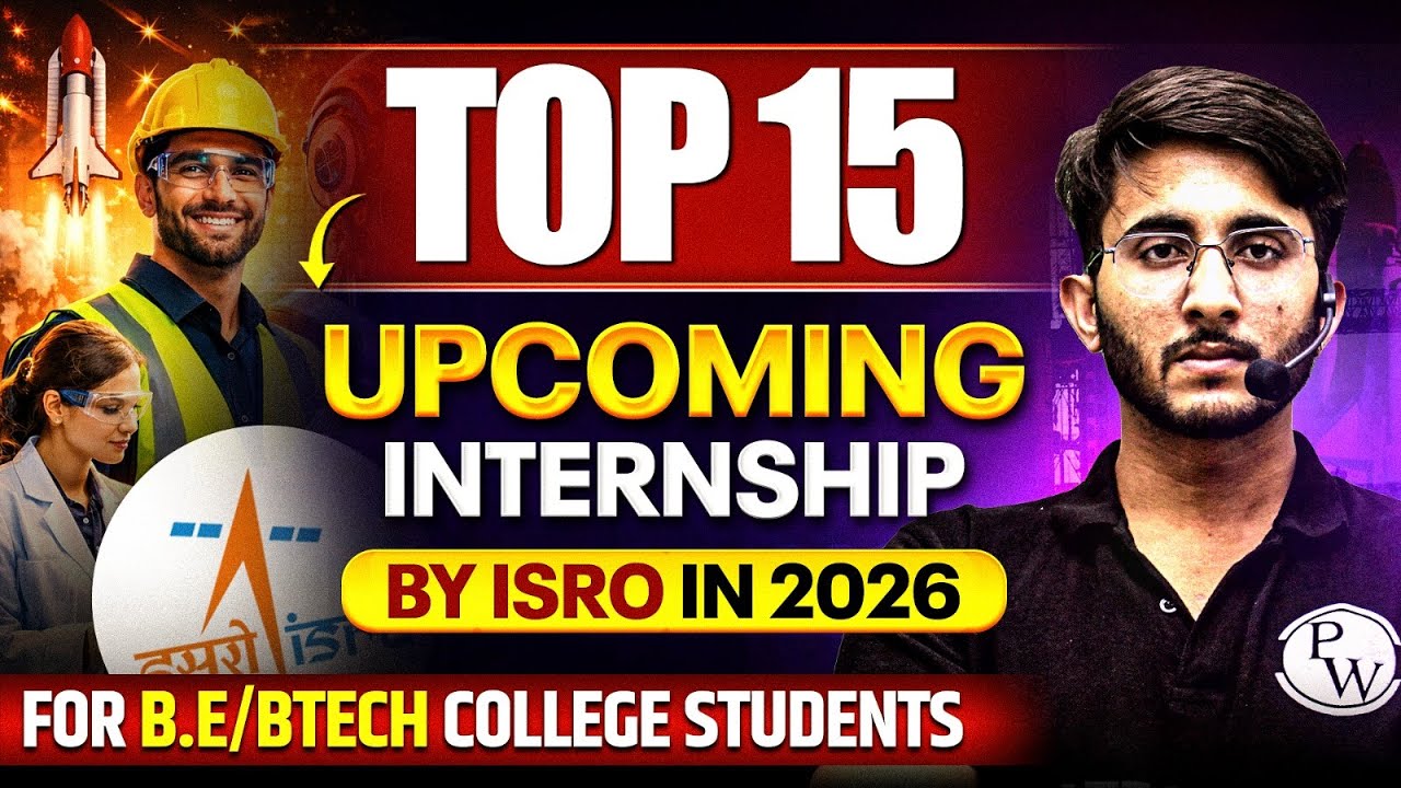 TOP 15 ISRO INTERNSHIPS 2026 🚀 | B.Tech Students Don&rsquo;t Miss 😱
